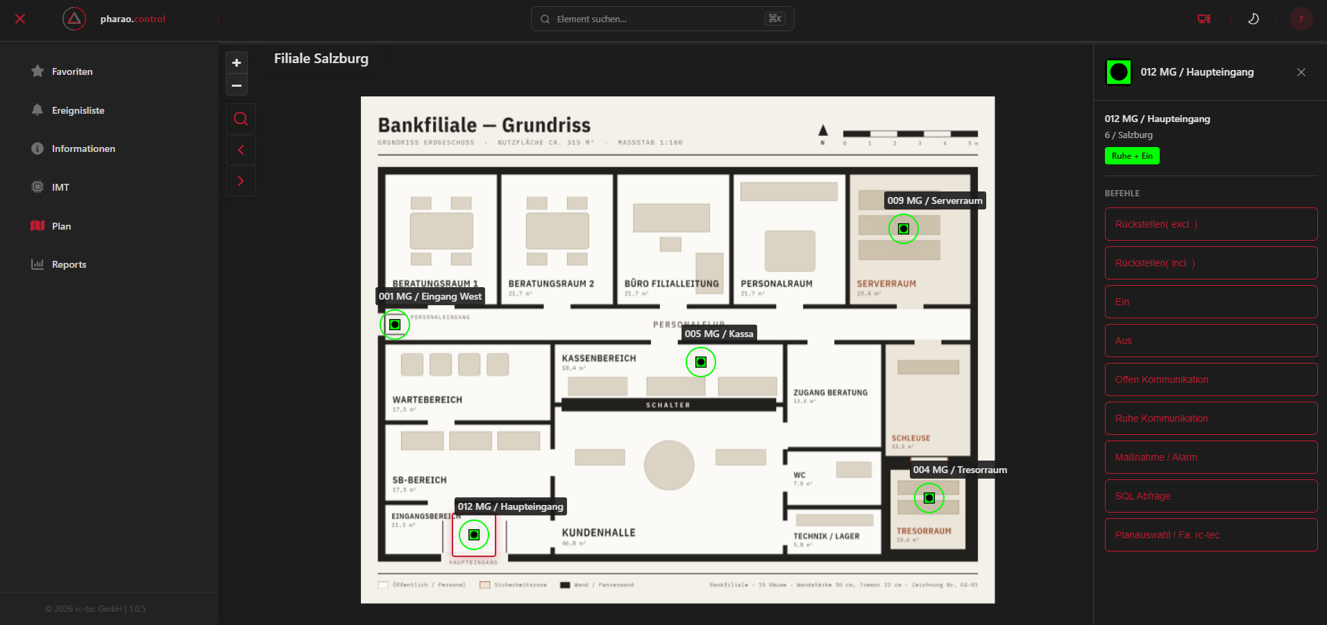 Interaktiver Grundrissplan mit Live-Status